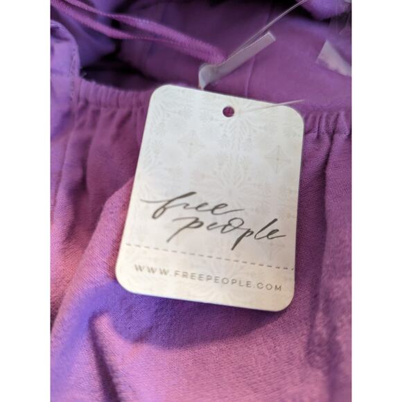 FREE PEOPLE Purple Desert Days Dramatic Orchid Sleeveless Ruffle Dress Large NEW - Picture 7 of 9